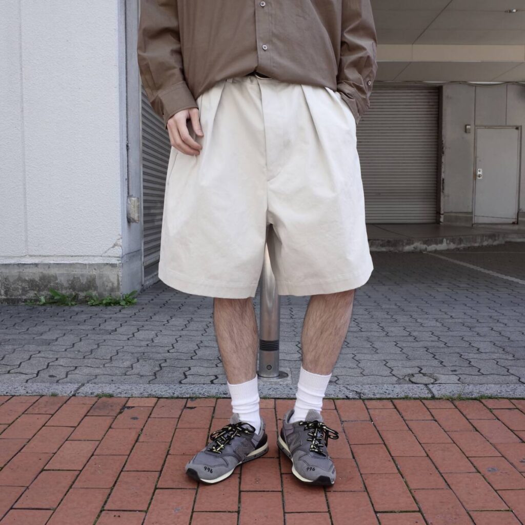 22SS A.PRESSE Two Tuck Chino Shorts ベージュ 安価 ワタナベ 10200円
