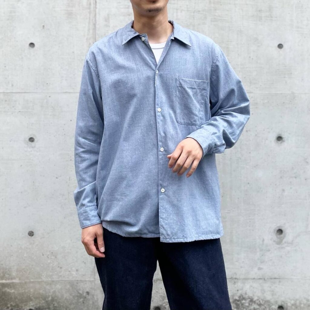 comoli コットンカシミアオープンカラーシャツ サイズ4